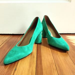 NWOB Selected Femme Kelly Green Heels EUR Sz 38